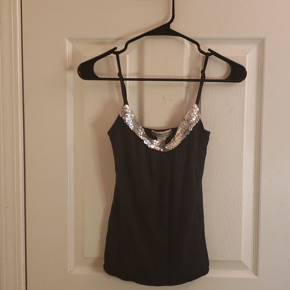 🤯3/$12 Next Era Couture Sparkle Tank Top Black S